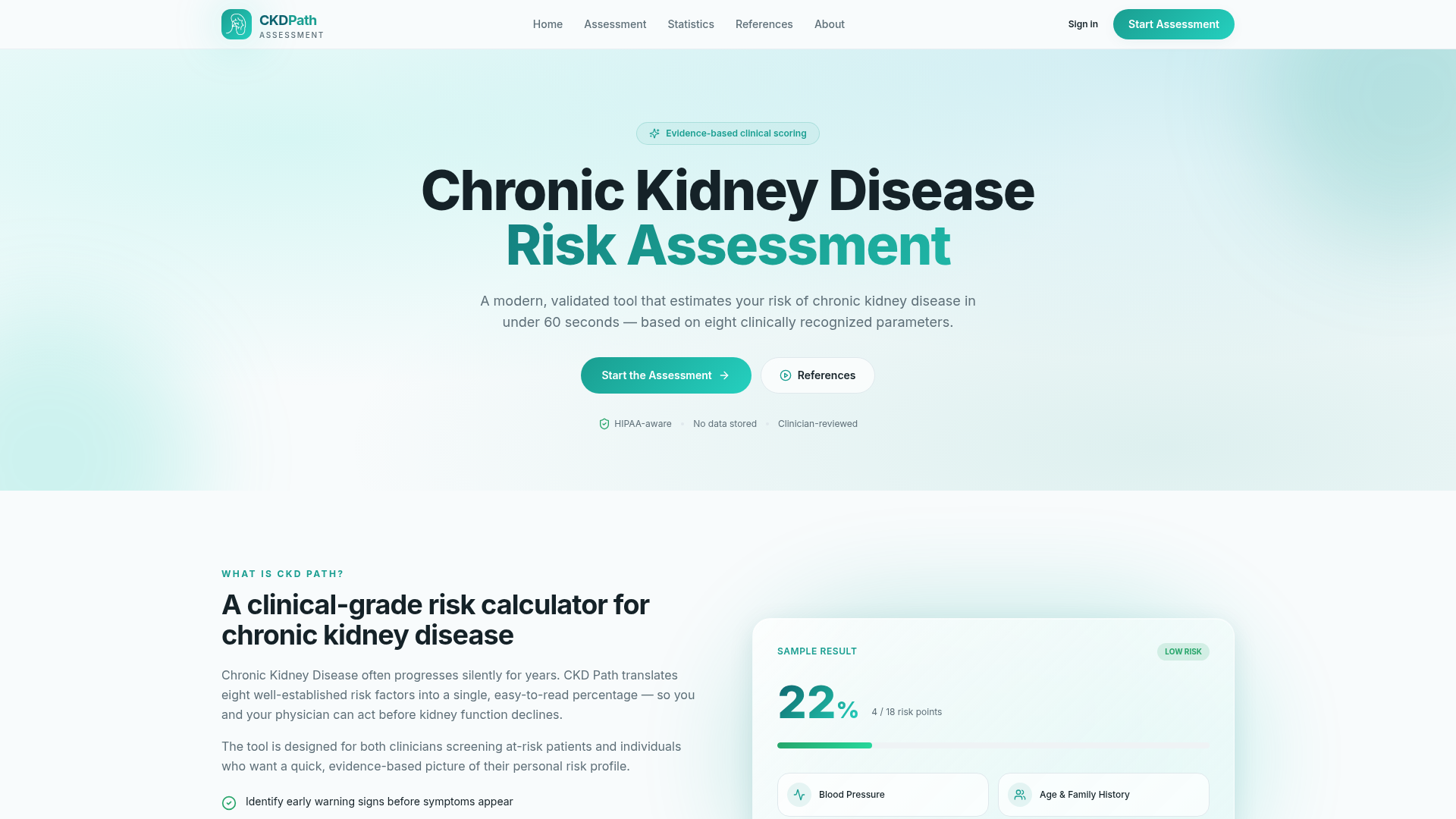CKD Path — Chronic Kidney Disease Risk Assessment
